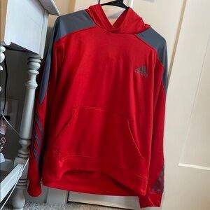 Adidas Sweatshirt Red and Gray Hoodie